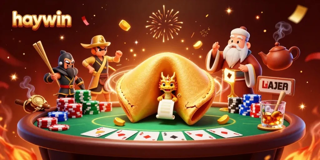 Experience the excitement of haywin with a vibrant 3D illustration featuring dynamic poker action.